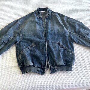 Zara Denim Bomber Jacket